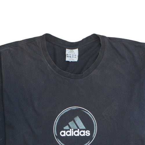 Adidas Men's Black 2XL Sports Logo Short Sleeve Crew Neck T-Shirt