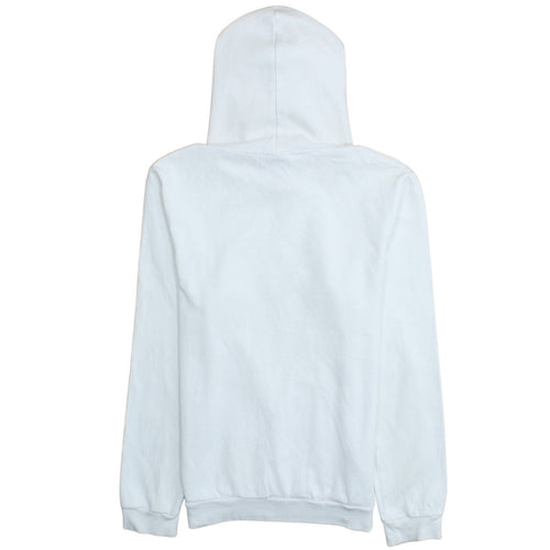Le Coq Sportif Men's White Pullover Hoodie Small Graphic Print