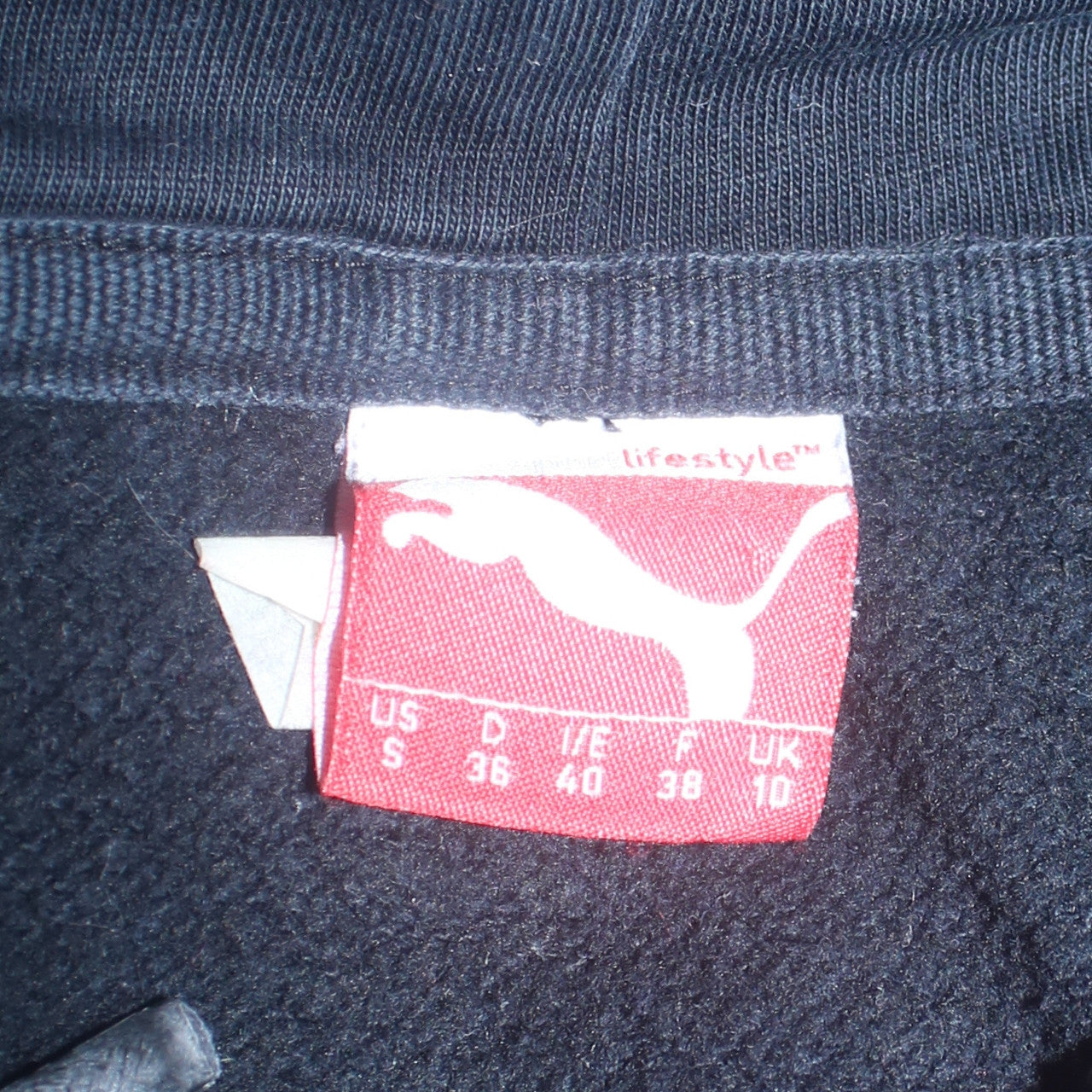 Puma Womens Black Size 10 1/4 Zip Logo Hoodie Sweatshirt