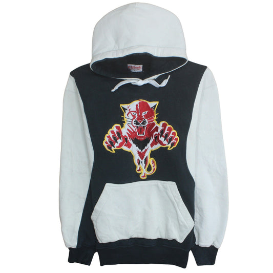 Bibombs Men's Black & White Embroidered Tiger Pullover Hoodie Size S