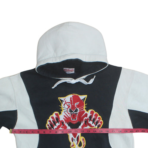 Bibombs Men's Black & White Embroidered Tiger Pullover Hoodie Size S