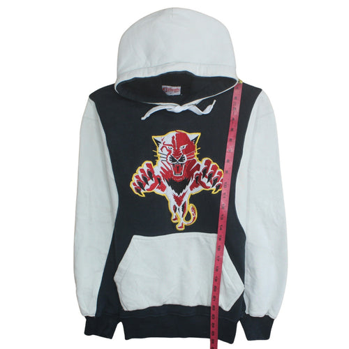 Bibombs Men's Black & White Embroidered Tiger Pullover Hoodie Size S