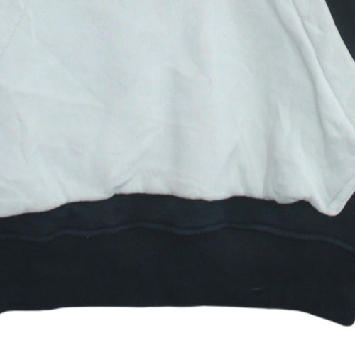 Bibombs Men's Black & White Embroidered Tiger Pullover Hoodie Size S
