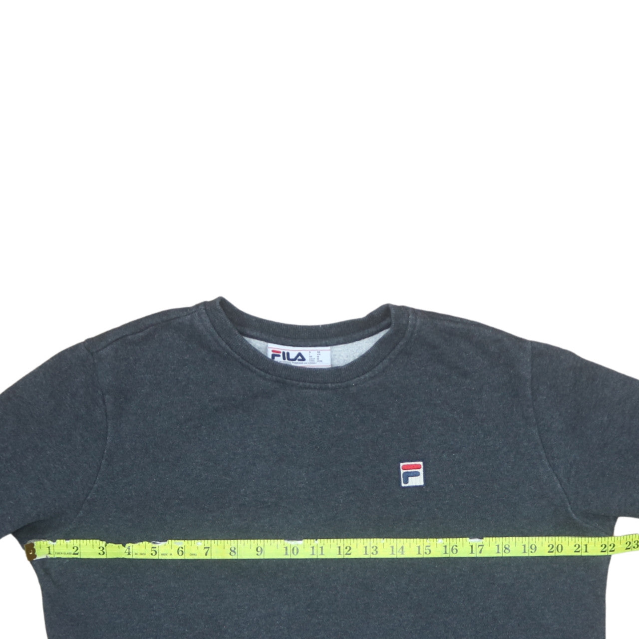 Fila Men's Grey Crew Neck Pullover Sweatshirt Size M