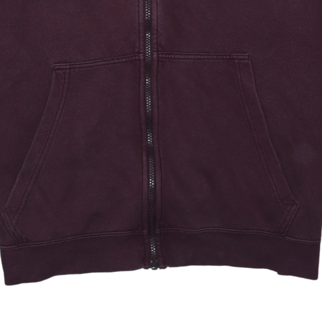 Nike Men's Brown XL Full Zip Hoodie with Logo and Pockets