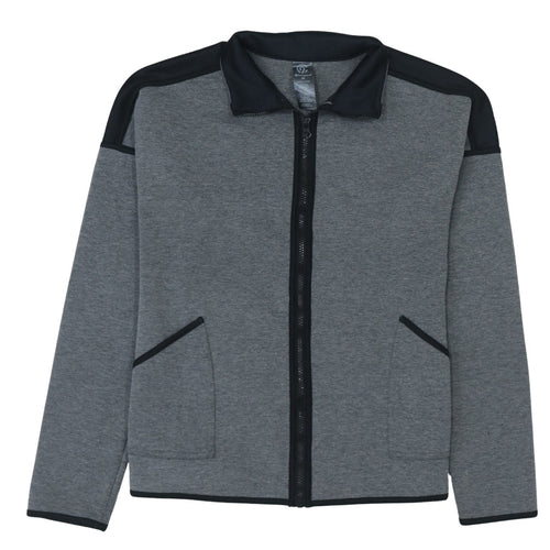 Champion Men's Grey Full Zip Track Jacket Size M Athletic Style