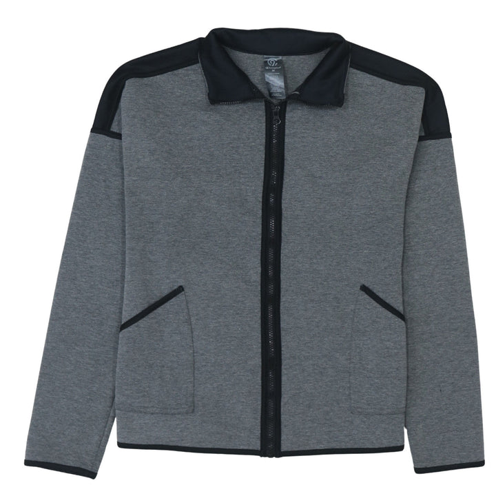 Champion Men's Grey Full Zip Track Jacket Size M Athletic Style