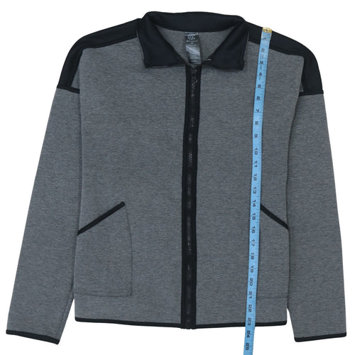 Champion Men's Grey Full Zip Track Jacket Size M Athletic Style