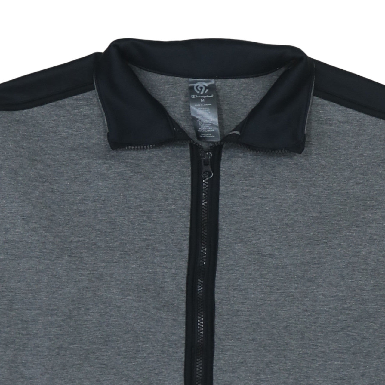 Champion Men's Grey Full Zip Track Jacket Size M Athletic Style