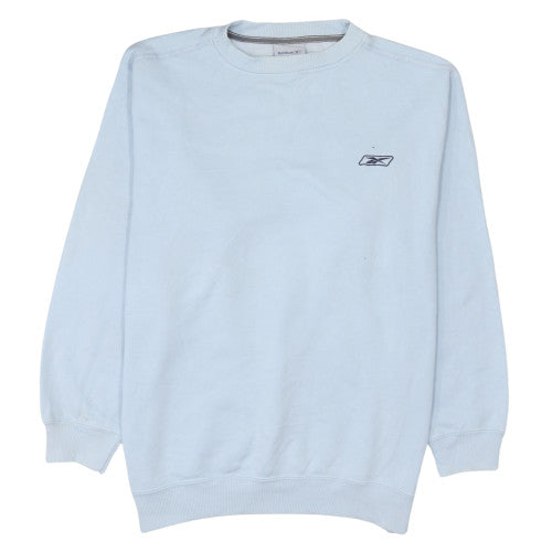 Reebok Mens Blue Crew Neck Fleece Sweatshirt L Regular Fit