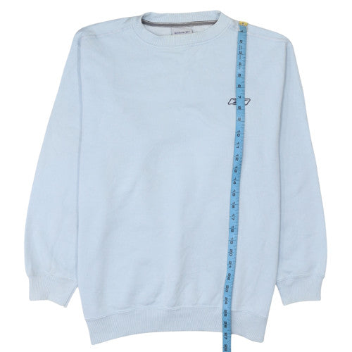 Reebok Mens Blue Crew Neck Fleece Sweatshirt L Regular Fit