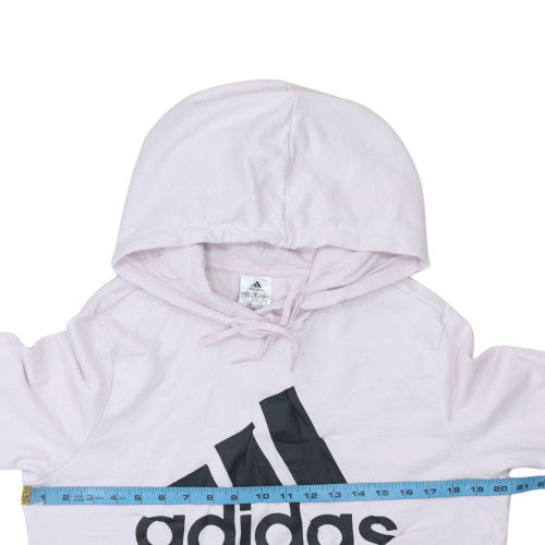 Adidas Women's Pink Hooded Pullover Sweatshirt Size 12-14