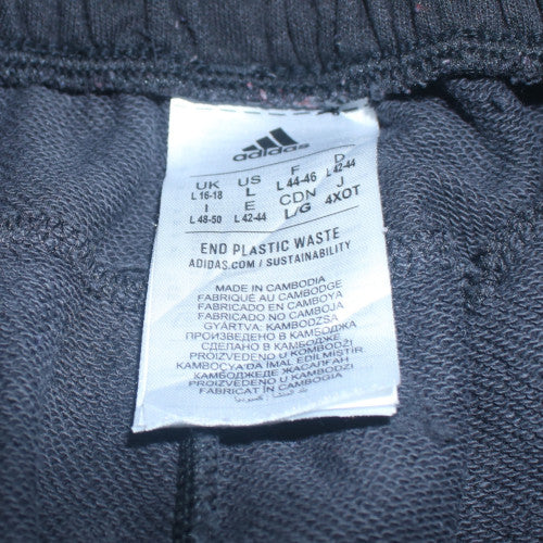 Adidas Women Black L Jogger Track Pants Elastic Waist Pockets