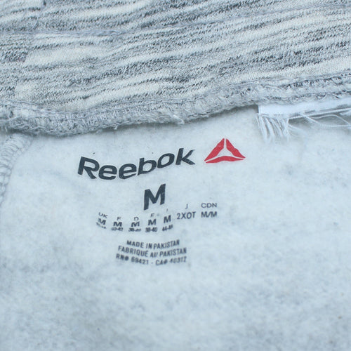 Reebok Womens Grey Jogger Sweatpants M Regular Fit Fleece