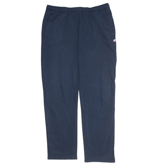 Champion Men's Blue Fleece Sweatpants Size L Elastic Waist Joggers