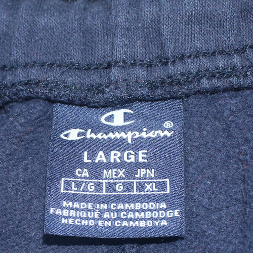 Champion Men's Blue Fleece Sweatpants Size L Elastic Waist Joggers
