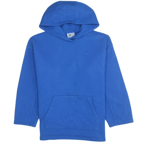 Adidas Men Blue Pullover Hoodie Size L Regular Fleece