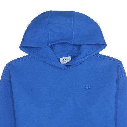 Adidas Men Blue Pullover Hoodie Size L Regular Fleece