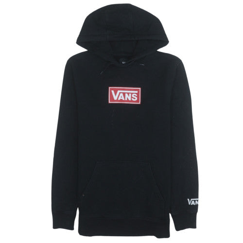 Vans Mens Black Pullover Hoodie Small Skate Logo Fleece Sweatshirt