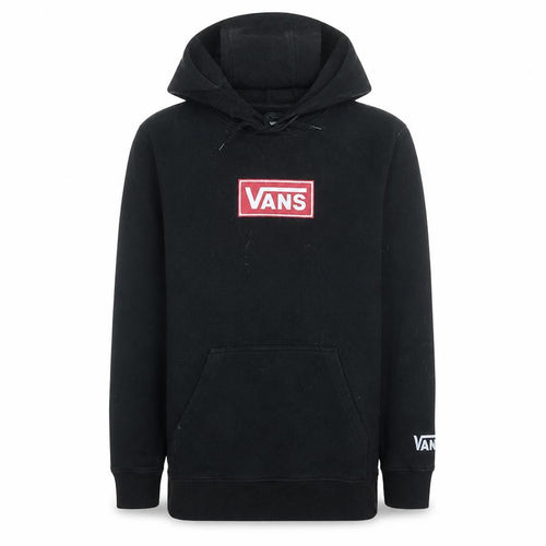 Vans Mens Black Pullover Hoodie Small Skate Logo Fleece Sweatshirt