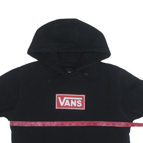 Vans Mens Black Pullover Hoodie Small Skate Logo Fleece Sweatshirt