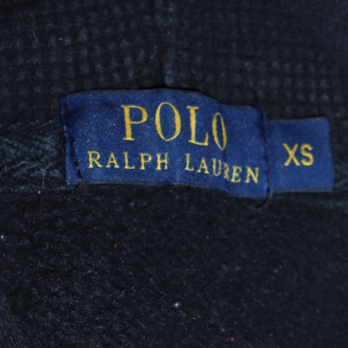 Ralph Lauren Men's Black XS Full Zip Hoodie Cotton Blend