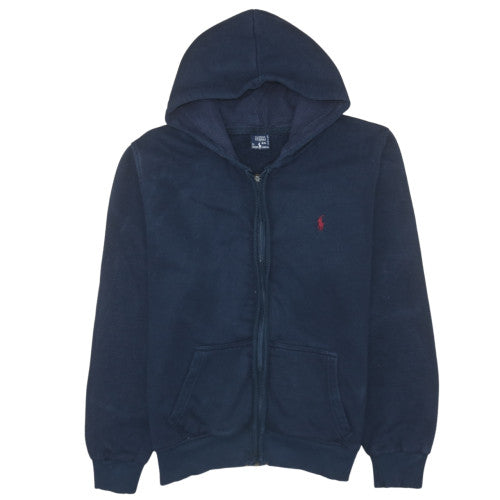 Ralph Lauren Women’s Navy Full Zip Hoodie XXL Cotton Fleece Sweatshirt