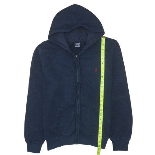 Ralph Lauren Women’s Navy Full Zip Hoodie XXL Cotton Fleece Sweatshirt
