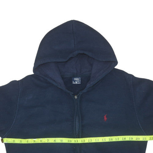 Ralph Lauren Women’s Navy Full Zip Hoodie XXL Cotton Fleece Sweatshirt