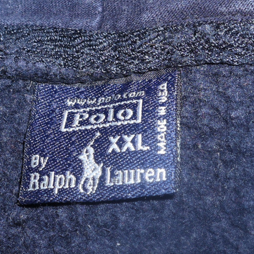 Ralph Lauren Women’s Navy Full Zip Hoodie XXL Cotton Fleece Sweatshirt