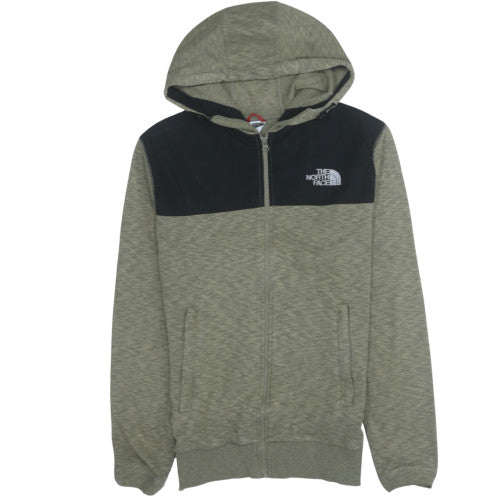 The North Face Men's Green Full Zip Hoodie Size S Outdoor Cotton Blend
