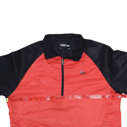 Lacoste Sport Men's Red & Black 1/2 Zip Pullover Sweatshirt XL