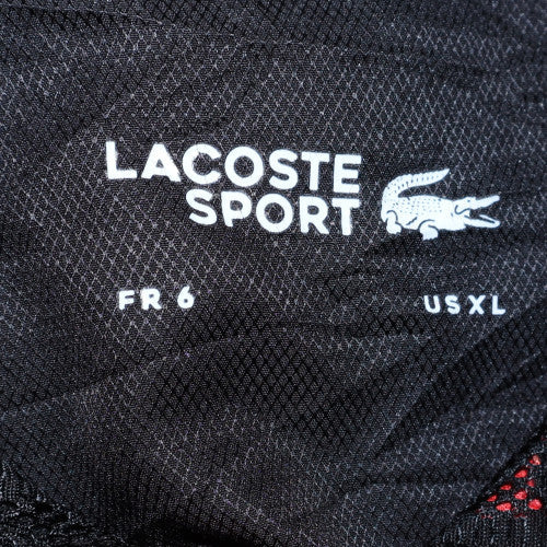 Lacoste Sport Men's Red & Black 1/2 Zip Pullover Sweatshirt XL