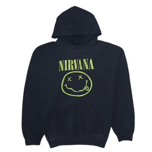 Boohoo Women’s Black Nirvana Pullover Hoodie Size L Graphic Print