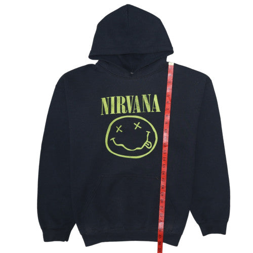 Boohoo Women’s Black Nirvana Pullover Hoodie Size L Graphic Print