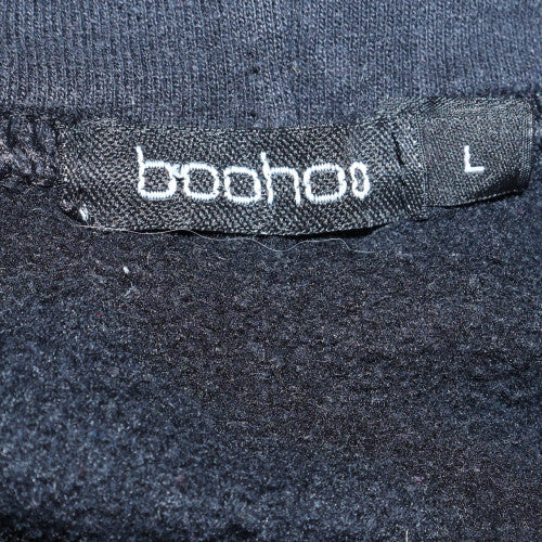 Boohoo Women’s Black Nirvana Pullover Hoodie Size L Graphic Print