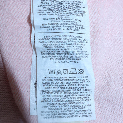 Nike Women Pink Crew Neck Pullover Sweatshirt Size L Cotton Blend