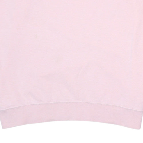 Nike Women Pink Crew Neck Pullover Sweatshirt Size L Cotton Blend