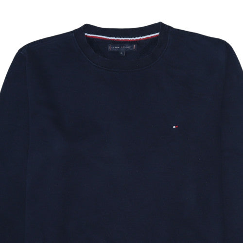 Tommy Hilfiger Women Navy Blue XL Crew Neck Pullover Sweatshirt