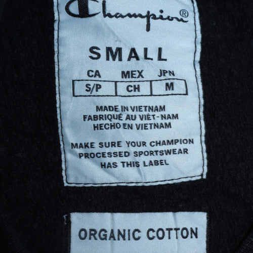 Champion Women's Black Small Pullover Sweatshirt Organic Cotton