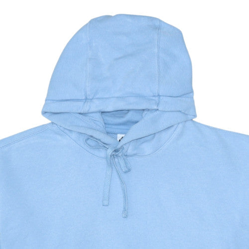 Nike Women's Blue Pullover Hoodie Medium Cotton Blend Graphic Print