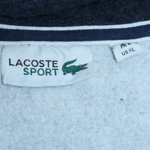 Lacoste Men’s Blue Full Zip Hoodie XL Fleece Sportswear