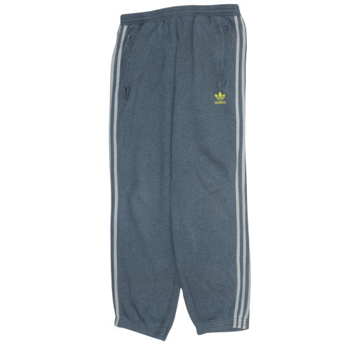 Adidas Men's Grey Track Pants M Regular Fit Fleece Joggers
