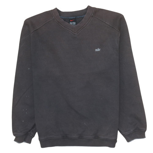 Nike Women Black Medium Pullover Sweatshirt Cotton Blend