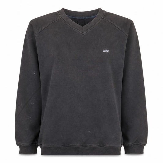 Front view of Nike Women Black Medium Pullover Sweatshirt Cotton Blend