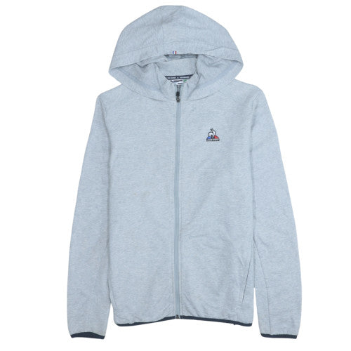 Le Coq Sportif Men's Grey Full Zip Hoodie XL Cotton Blend Performance