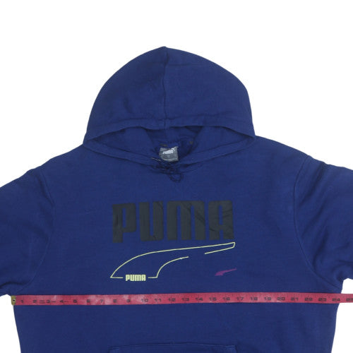 Puma Men's Blue Pullover Hoodie L Sports Fleece Sweatshirt