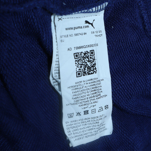 Puma Men's Blue Pullover Hoodie L Sports Fleece Sweatshirt