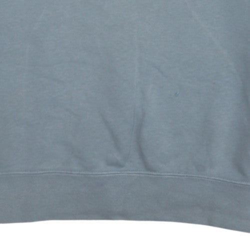 Nike Men's Grey Crew Neck Logo Sweatshirt Medium Cotton Blend