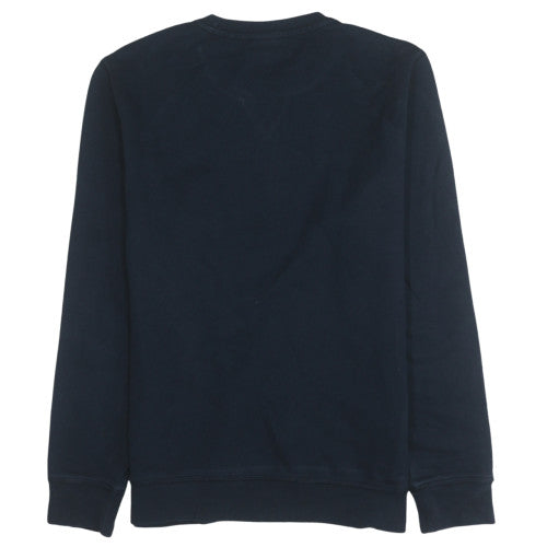 Boss Men's Blue Crew Neck Regular Fit Cotton Sweatshirt M